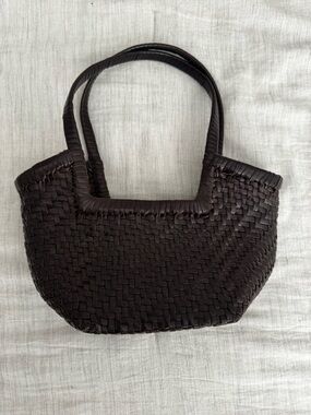 Leather Woven Handbag